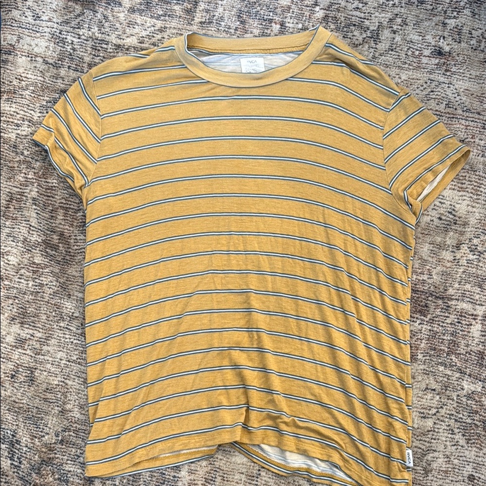 RVCA Yellow Short Sleeve Relaxed T-Shirt